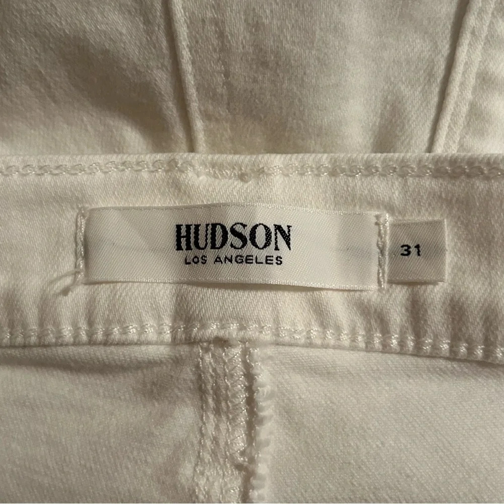 Hudson High Rise Barbara Super Skinny Jeans White Women’s 31 Stretch Comfort - Picture 5 of 13